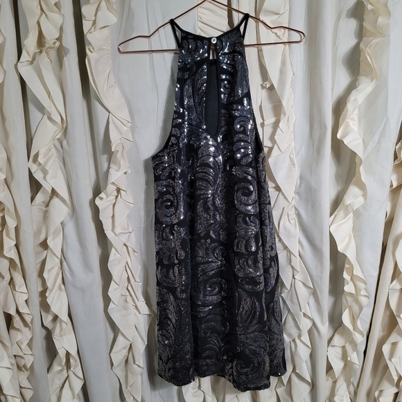 NWT Show Me Your Mumu Gomez Sparkle Dress Halter Sequin Mini Small Era Tour - Picture 8 of 12